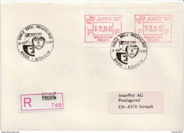 Postal History: Belgium R Cover With Automat Stamps - Briefe U. Dokumente