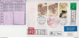 Postal History Cover: Japan Cover With Automat Stamps - Briefe U. Dokumente