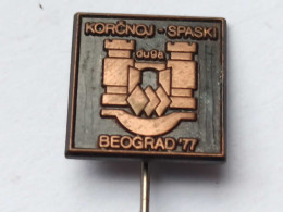 BADGE Z-71-2 - CHESS ECHECS SCHACH AJEDREZ SAKK SAH, KORCNOJ - SPASKI, BELGRADE YUGOSLAVIA - Jeux