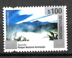 #75323 ARGENTINA 2023 NEW EMERGENCY OVERPRINTED (REVALORIZADO) NATIONAL PARKS DEFINITIVES 100 Ps MNH SCARCE - Ungebraucht