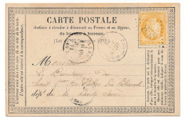 CARTE POSTALE 1878      =  2 SCANS - Precursor Cards