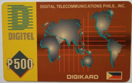 Philippines Digitel P500 Digikard - Map - Philippinen