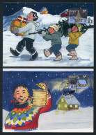 GREENLAND (2003) Carte S Maximum Card S - Christmas, Sledge, Christmas Tree, Sapin, Lantern, Noel, Navidad - Cartes-Maximum (CM)