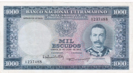 PORTUGAL MOÇAMBIQUE - MOZAMBIQUE - BANK NOTE - BANKNOTE - 1000$00  - 31/07/1953 - Portugal