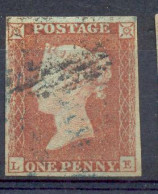 Qv240: 1p Red -  Imperforated - 4 Margins : L__E - Used Stamps