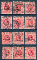 Ky968:East Africa And Uganda Protectorates  : Y.&T.N° 155   12x  Some Moved Overprints - Protectorats D'Afrique Orientale Et D'Ouganda