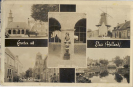 ZZ627: Groeten Uit SLUIS... Fotokaart Markt -Molen - Jantje Van Sluis - Oude Kerkstraat - Kade - Sluis