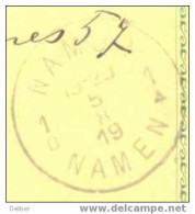 Zz358: 5ct: LIEGE > NAMUR 18-19 5 8 19  Maand : 8 - Fortune Cancels (1919)