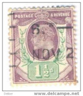 Aa969: EDWARD VII: 1½d - Used Stamps