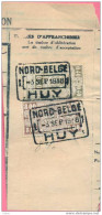 Gs978: Fragment Met  SP140 + SP160 : Met : 1 NORD BELGE  1 HUY -3 SEP 1938 - Nord Belge