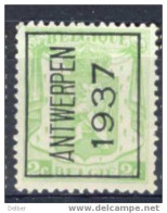 Xe697: ANTWERPEN 1937 - Sobreimpresos 1929-37 (Leon Heraldico)