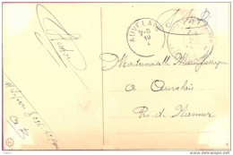 Zz261: S.M >>> AUVELAIS 7-8 19 I: Zonder Jaartal:  (= Noodstempel) - Fortune Cancels (1919)