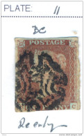 Ua645:from Black Penny Plates:SG#7:plate 11: B__C:  ( Re-entry) - Used Stamps