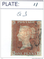 Ua649:from Black Penny Plates:SG#7:plate 11: Q__J: - Used Stamps