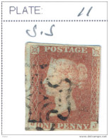 Ua651:from Black Penny Plates:SG#7:plate 11: J__J: - Used Stamps