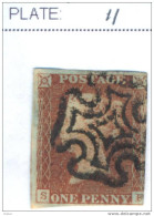 Ua655:from Black Penny Plates:SG#7:plate 11: S__F: - Used Stamps