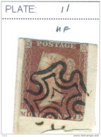 Ua657:from Black Penny Plates:SG#7:plate 11: M__F: - Used Stamps