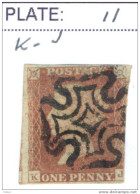 Ua661:from Black Penny Plates:SG#7:plate 11: K__J: - Used Stamps