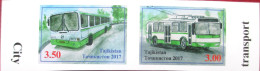 Tajikistan  2017  Sity  Transport   2 V  Imperforated   MNH - Bussen