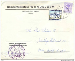 _Q782 :bijzonder Tarief Gemeencorresponentie:  WONDELGEM: Gepost In GENT - 1951-1975 Heraldieke Leeuw