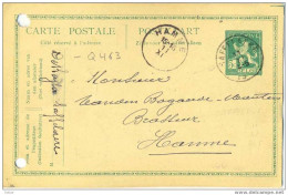 _Q463: Buitengebruik Gest. 5ct CARTE POSTAL POSTKAART: SAFFELAERE 11 XI. 19__ >>HAMME 19__ (: Onvoll. Jaar: Noodstempel) - Foruna (1919)