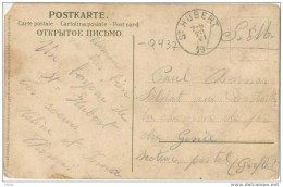 _Q437: Fantasiekaart Verstuurd: S.M. : ST.HUBERT 19__ : Onvolledig Jaar : Noodstempel - Fortune Cancels (1919)