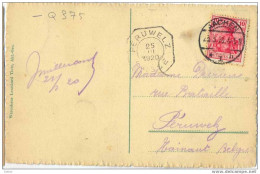 _Q375:  Postkaart < AACHEN. 23.3.20 >> PERUWALZ: CASSE 25 III 1920 : Noodstempel Laat Gebruik - Foruna (1919)