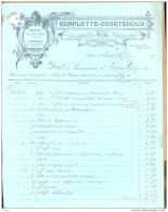 _K994: MERBES-LE-CHATEAU - RONFLETTE-COURTEHOUX  Imprimerie - Papeterie Fournitures De Bureaux ...1905 - Autres & Non Classés