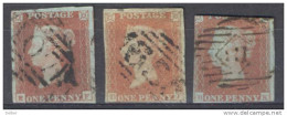 Ad819: Penny Red : Imperf. SG#8-12 :  3 Zegels ...mindere Keuze... - Used Stamps