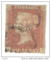 _A635: Penny Red : Imperf. SG#8-12 : Plate 20 : Q__F - Used Stamps