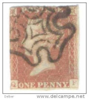 _A645: Penny Red : Imperf. SG#8-12 : Plate 20 : Q__F - Usados