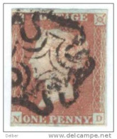 _A644: Penny Red : Imperf. SG#8-12 : Plate 20 : N__D - Used Stamps