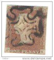 _A638: Penny Red : Imperf. SG#8-12 : Plate 20 : P__K - Used Stamps