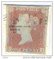 _A662: Penny Red : Imperf. SG#8-12 :  D__I - Used Stamps