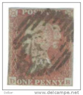 _A671: Penny Red : Imperf. SG#8-12 :  D__C - Used Stamps