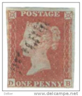 _A676: Penny Red : Imperf. SG#8-12 :  D__B - Used Stamps