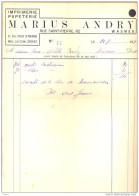 _K947: Imprimerie Papeterie MARIUS ANDRY  WASMES 1939 - Altri & Non Classificati