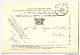 _Cc309: Carte Postale De Service Dienstbriefkaart: Ministeri Van Financies... HAMME  18 NOVE 08 - Portofreiheit
