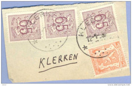 Ft-808: 3x N° 856 +  N° 419: [°]: * KLERKEN  * - 1951-1975 Heraldischer Löwe (Lion Héraldique)