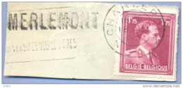 Ft-909: N° 832 : [°]: CHARLEROI 1__1 + Lijnnaamstempel: MERLEMONT - 1936-1957 Collar Abierto