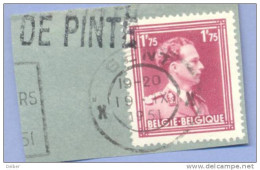 Ft-912: N° 832 : [°]: GENT X__X + Lijnnaamstempel: DE PINTE - 1936-1957 Open Kraag