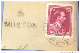 Ft-921: N° 832 : [°]: ARLON...  + Lijnnaamstempel: MUSSON - 1936-1957 Offener Kragen