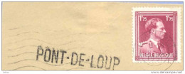 Ft-929: N° 832 : [°]: CHARLEROI 1__I) + Lijnnaamstempel: PONT-DE-LOUP - 1936-1957 Collar Abierto