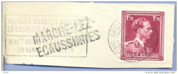 Ft-959: N° 832 : [°]: BRUXELLES-MIDI BRUSSEK-ZUID  + Lijnnaamstempel: MARCHE-LEZ-ECAUSINNES - 1936-1957 Col Ouvert
