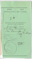 _S910: DECLARATION DE VERSEMENT/ BEWIJS VAN STORTING: ROUSBRUGGE-HARINGHE : Type G16 - Postkantoorfolders