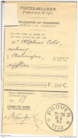 _S911: DECLARATION DE VERSEMENT/ BEWIJS VAN STORTING: *PROVEN* 1923 : Stersstempel - Post Office Leaflets