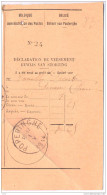 _S916: DECLARATION DE VERSEMENT / BEWIJS VAN STORTING..: POPERINGHE 16-17 1 V 1914 - Dépliants De La Poste