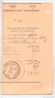_S921: DECLARATION DE VERSEMENT / BEWIJS VAN STORTING..: ROESBRUGGE-HARINGHE 10-11 6 VII 14 - Postkantoorfolders