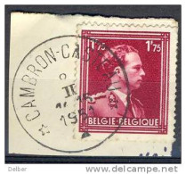 Qr818: N° 832:  *CAMBRON-CASTEAU  * : Sterstempel  / Fragment : C !!! - 1936-1957 Col Ouvert