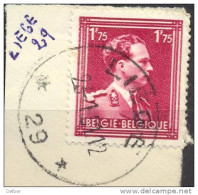 Qr878: N° 832: *29 *  LIEGE :sterstempel: Postagentschap: Coëff: F !!!) - 1936-1957 Open Kraag